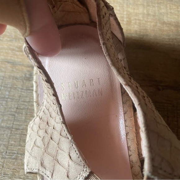 Stuart Weitzman Leather Strappy Gladiator Sandals in Tan - Picture 4 of 7